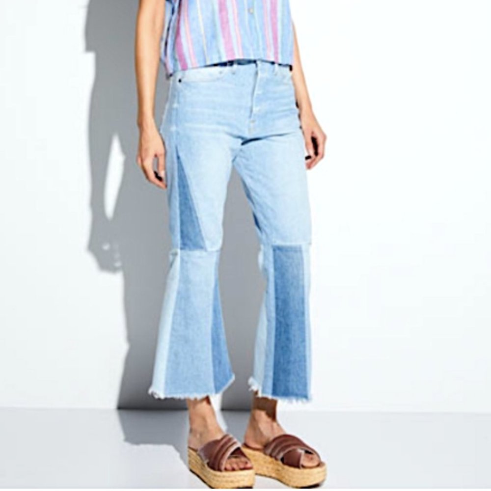 FRAME Denim Le Panel Block Crop Jeans